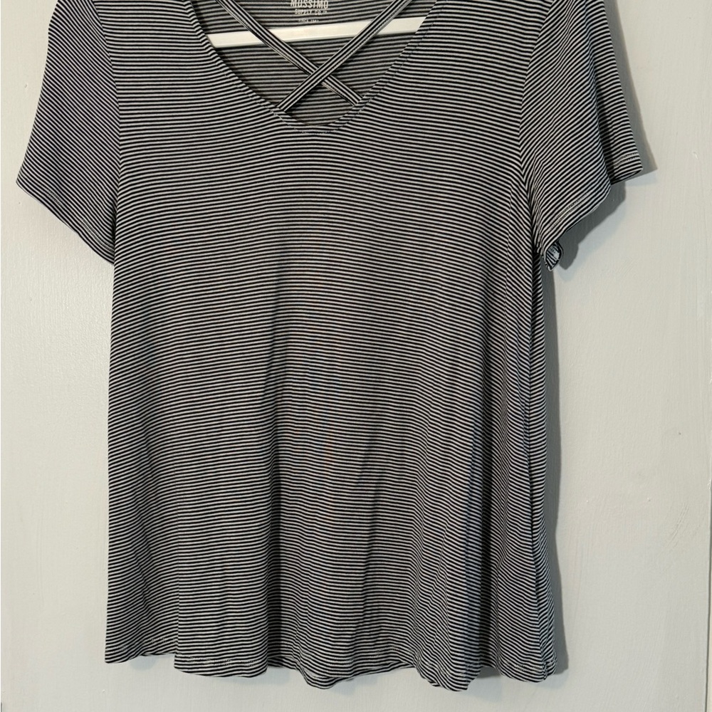 Striped Black and White Women's Top Size XS